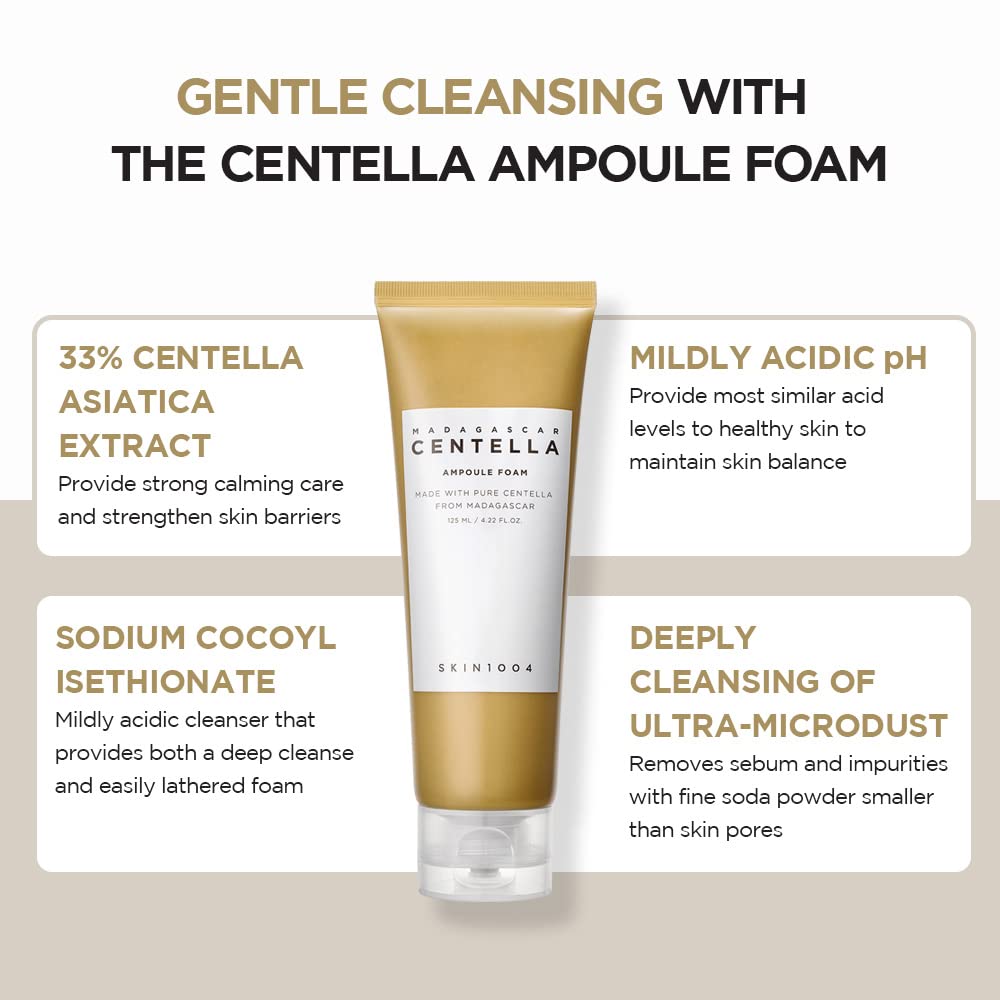 Gentle Centella Ampoule Foam Cleanser for Glowing Skin