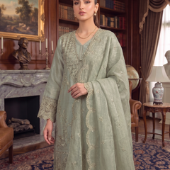 Pakistani Suit Is Perfect For Any Occasion Mehndi Heavy Chiffon With Elegant Coty With Full Of Embroidery Work